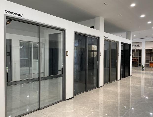 定制窄边平开门办公室轻奢玻璃推拉门卧室厨房联动门钛镁合金门