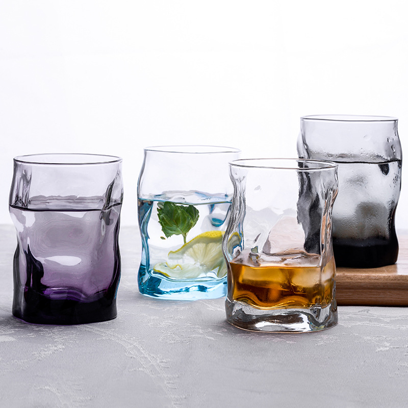 意大利波米欧利iSorgente波浪创意玻璃杯家用彩色果汁牛奶杯