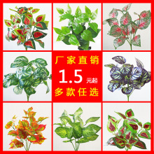 仿真植物墙塑料绿植假花草客厅背景室内门头店招绿化装饰绿萝红掌