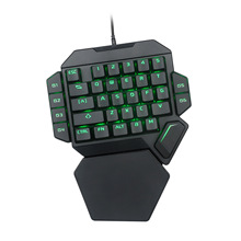 跨境直供K50 K60单手键盘RGB发光游戏机械键盘/带宏定义功能/青轴