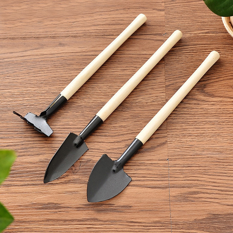 Three-Piece Gardening Tool Set Mini Garden Small Shovel/Rake/Shovel Succulent Plants Pot Kinds of Flowers Pine Shovel