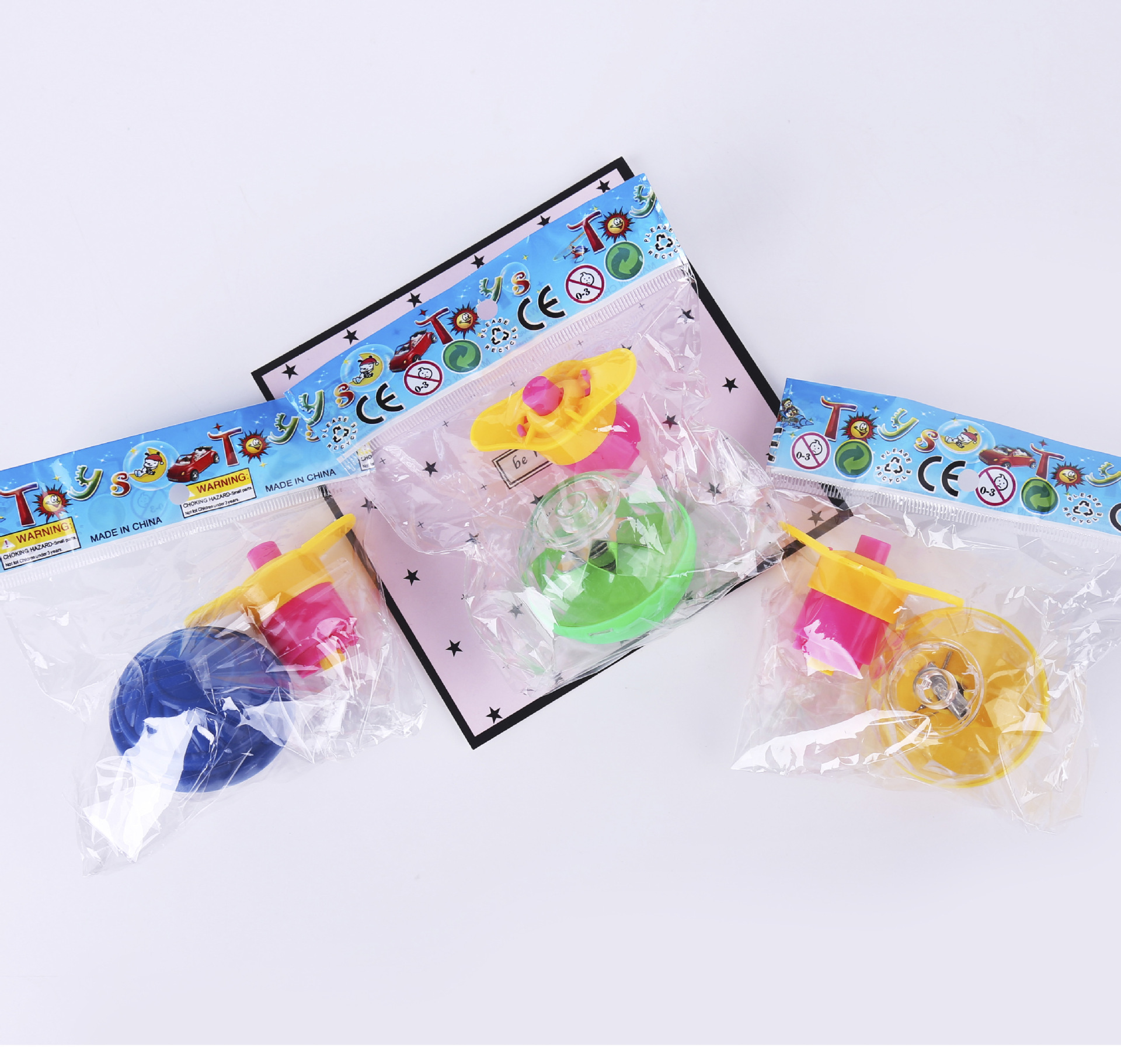 Kindergarten Children's Small Toys Gyro Wholesale Luminous Speed Gyro Night Market Wind-up Toy Student Small Gift