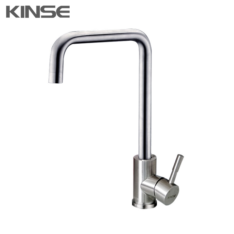 Jinshi Kitchen Faucet 304 Stainless Steel Hot and Cold Kitchen Faucet Vegetable Basin Faucet Hot and Cold 304 Stainless Steel Water Tap
