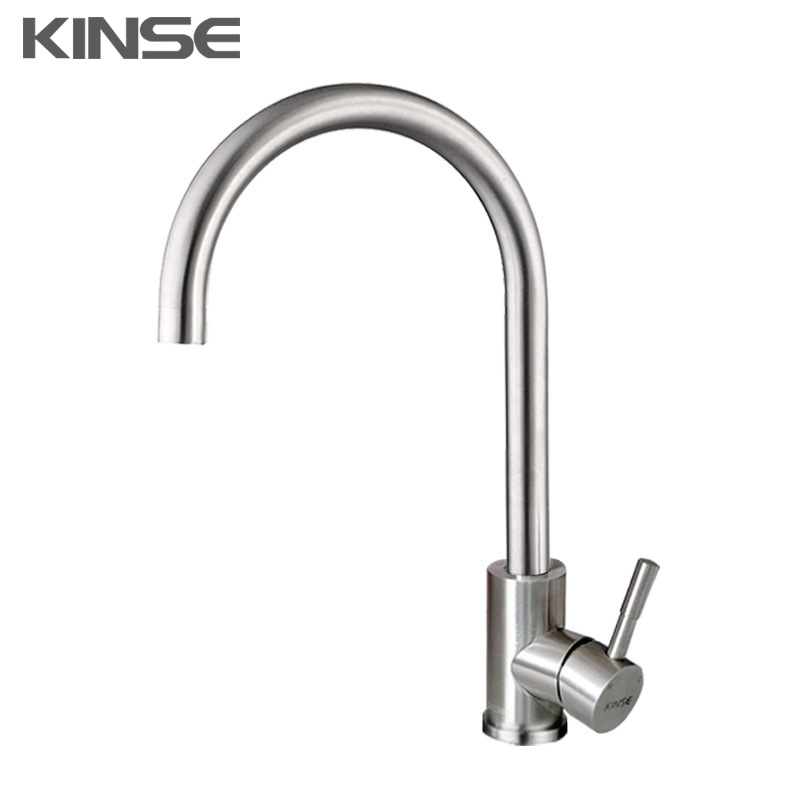Jinshi Kitchen Faucet 304 Stainless Steel Hot and Cold Kitchen Faucet Vegetable Basin Faucet Hot and Cold 304 Stainless Steel Water Tap