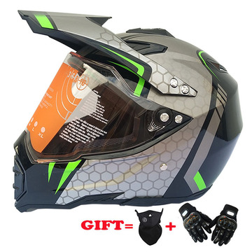 跨境专供摩托车越野盔赛车头盔全盔摩托车盔四季头盔骑行机车头盔