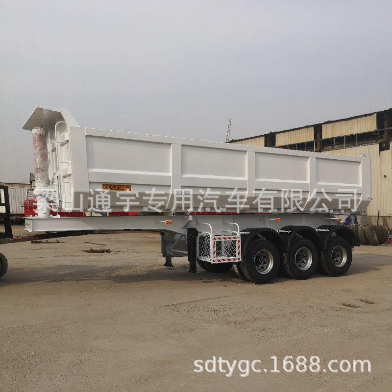 中集华骏11米自卸半挂车价格 9米后翻自卸半挂车配置-阿里巴巴