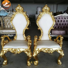 【JH-HL12】厂家直销玻璃钢国王婚礼座椅 欧式轻奢形象国王装饰椅
