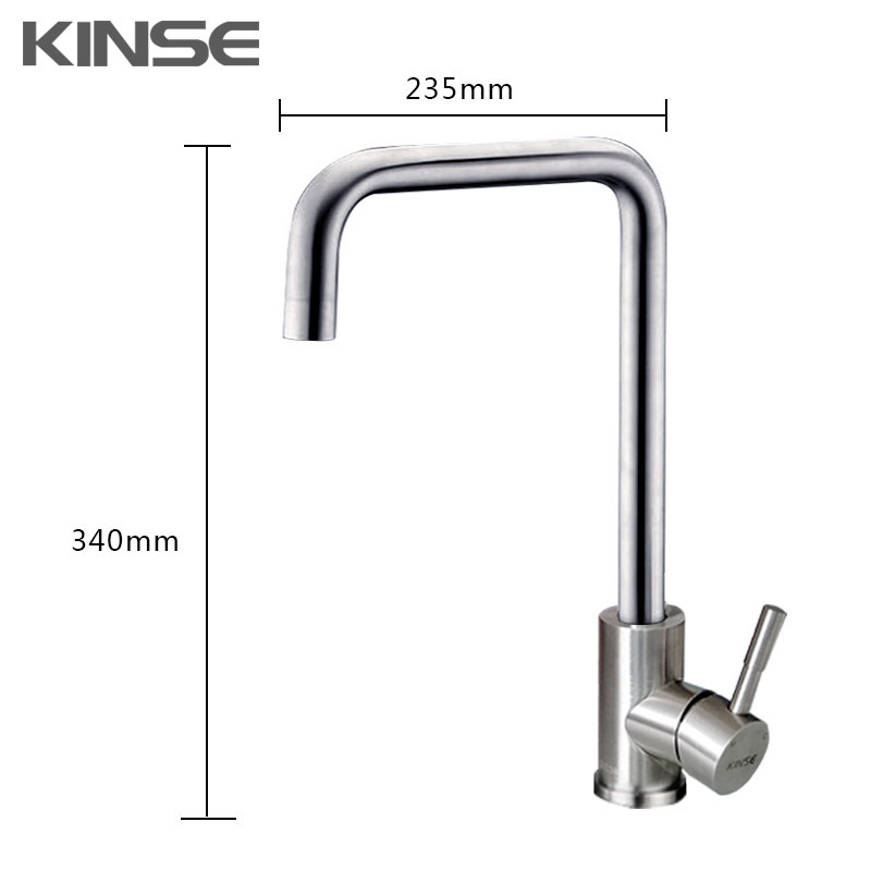 Jinshi Kitchen Faucet 304 Stainless Steel Hot and Cold Kitchen Faucet Vegetable Basin Faucet Hot and Cold 304 Stainless Steel Water Tap