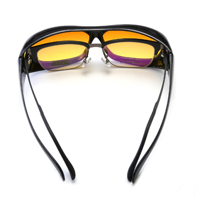 Tiktok Men's Night Vision Goggles Dustproof Riding Glasses Multifunctional Sunglasses Sunglasses Driving Windproof Sand Sunglasses 1738