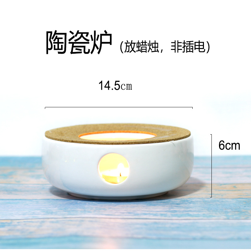 玻璃茶壶加热底座温茶器日式茶具陶瓷热茶炉子蜡烛保温花茶煮茶器