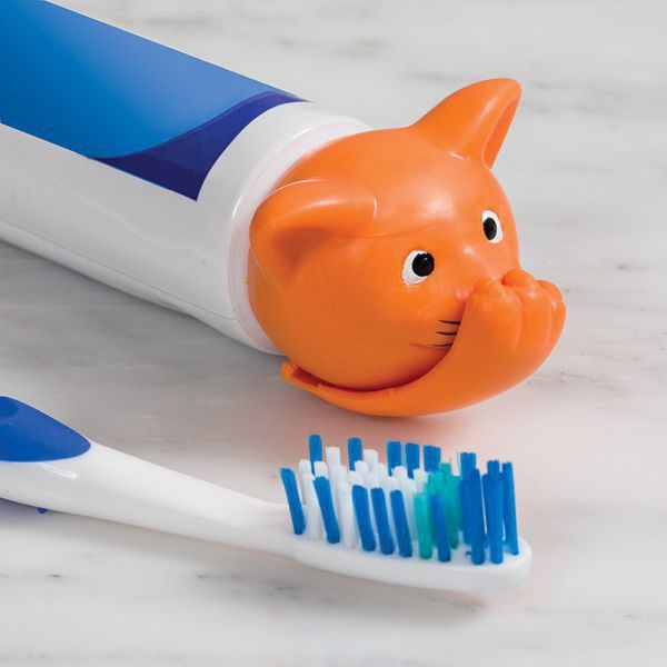 橘猫咪浴室搞笑新奇动物卡通橡胶tpr玩具 挤牙膏头公仔