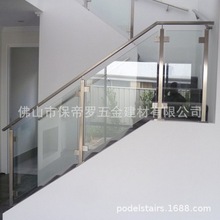 不锈钢304立柱阳台栏杆护栏 家用楼梯平台室内外钢化玻璃扶手