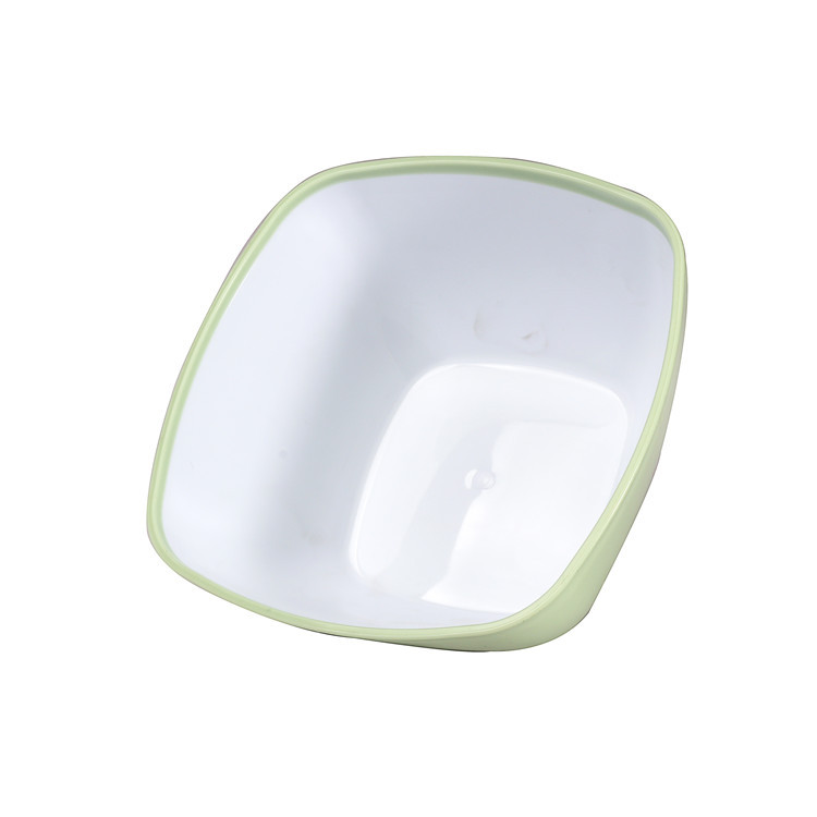wholesale plastic pp three-piece set square two-tone bowl salad bowl freshness bowl fruit and vegetable bowl without bpa