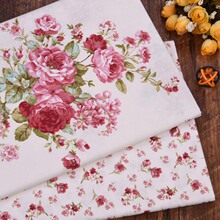 批发供应 全棉斜纹印花布 韩版花卉 Cotton Cloth  1.6米幅宽