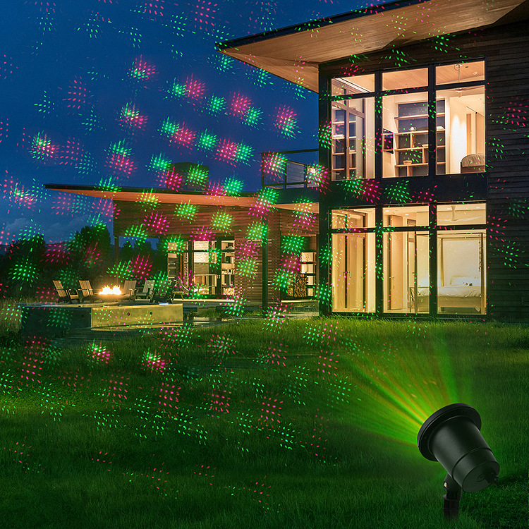 户外激光灯防水草坪激光灯无线遥控草坪激光灯庭院圣诞花园激光灯