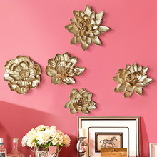 欧式创意树脂花朵壁饰立体墙面装饰品电视背景墙软装批发工艺品