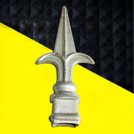 护栏防攀配件长枪户外尖子枪头装饰围栏杆尖头铁艺连接件枪尖铸铁