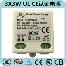 1X3W700MA迷你超小尺寸小体积LED恒流驱动开关电源UL CE