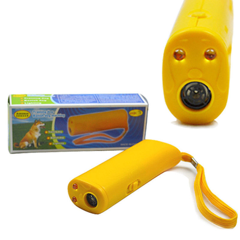 Foreign Trade Popular Style Boxed Battery-Free Ultrasonic Dog Dispeller Dog Trainer Barking Dog Device Led Flashlight