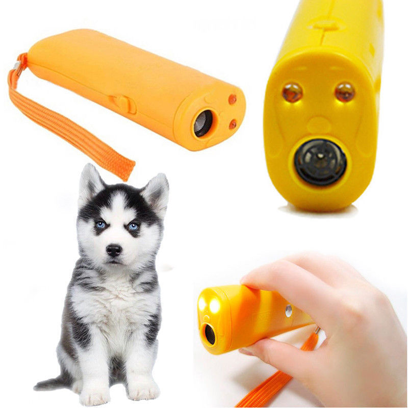 Foreign Trade Popular Style Boxed Battery-Free Ultrasonic Dog Dispeller Dog Trainer Barking Dog Device Led Flashlight