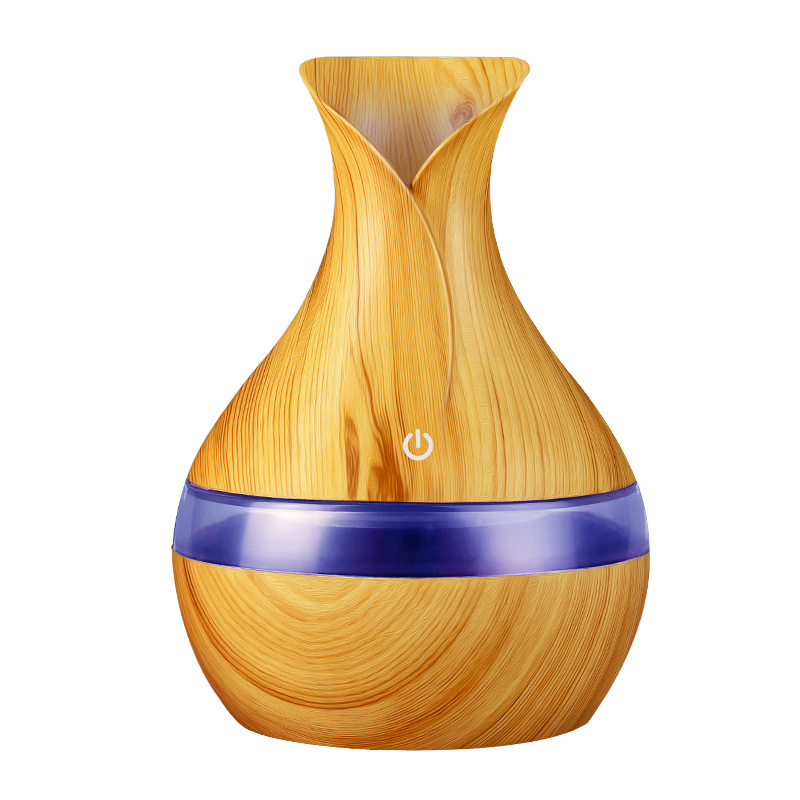 066 Wood Grain Usb Petal Humidifier Purifier Fragrance Machine Vase Air Aromatherapy Machine