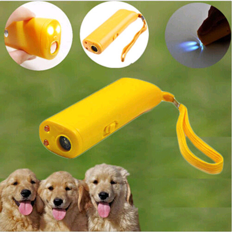 Foreign Trade Popular Style Boxed Battery-Free Ultrasonic Dog Dispeller Dog Trainer Barking Dog Device Led Flashlight