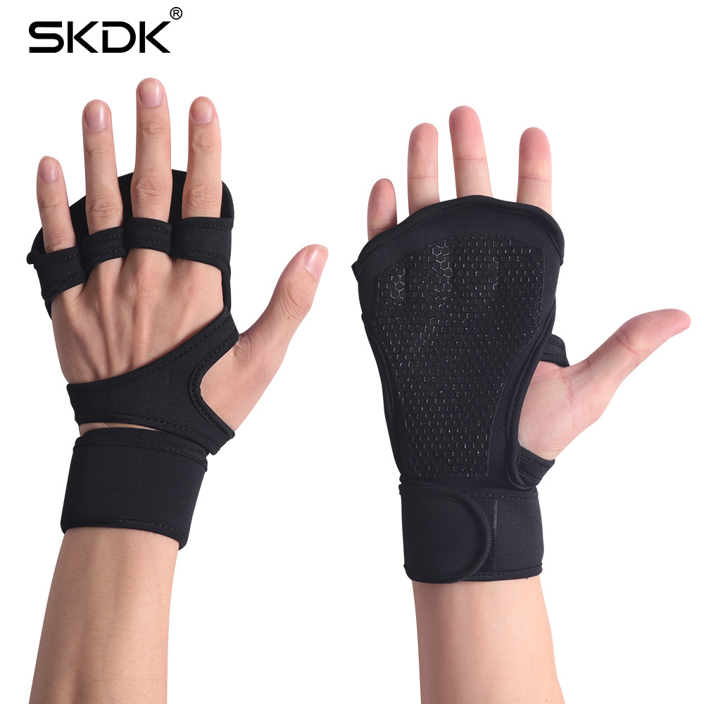 Skdk Factory Direct Sales Diving Cloth Sports Fitness Gloves Palm Gloves Wristband Silicone Non-Slip Hand Guard Cross-Border