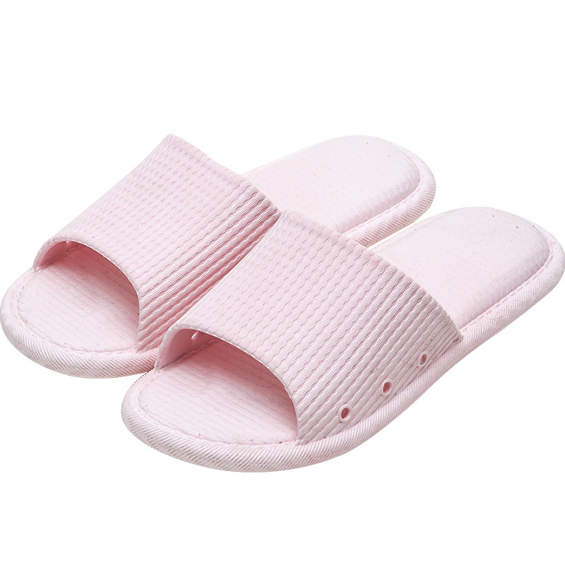 Wholesale Home Summer Couple Indoor Bathroom Slippers Girls' Non-Slip PVC Plastic Bathroom Slippers Flip-Flops