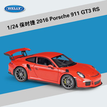 威利WELLY1:24保时捷 GT3 RS跑车仿真合金汽车模型玩具礼品