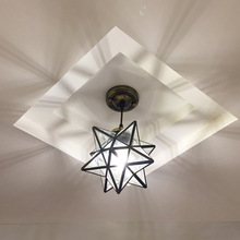 五角星创意个性星星吊灯简约卧室吧台餐厅灯具美式入户走廊玄关灯