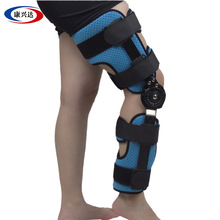 冬夏透气膝关节固定支具 铝合金带钢托膝盖护具 带腿围固定板