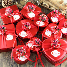 新款结婚喜糖盒马口铁欧式创意婚庆用品礼品盒红色个性伴手礼