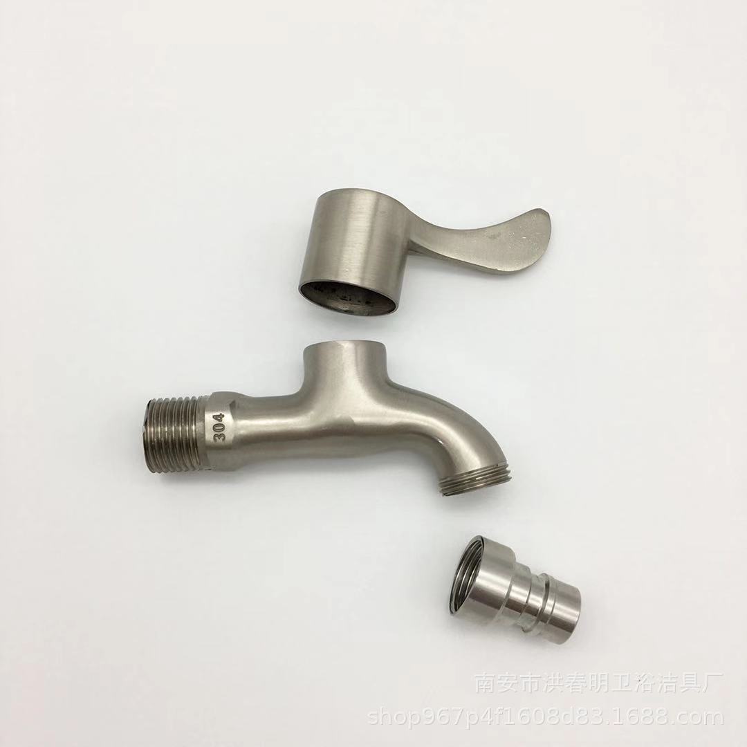 4 Points 6 Points Quick Opening Alloy Drawing Faucet Washing Machine Water Faucet Stainless Steel Same Die Casting Assembly Manufacturer Water Tap