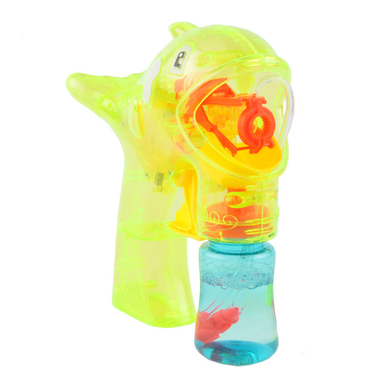 Summer Electric Bubble Maker Tiktok Same Dolphin Bubble Gun Automatic Music Luminous Bubble Blowing Machine Toy