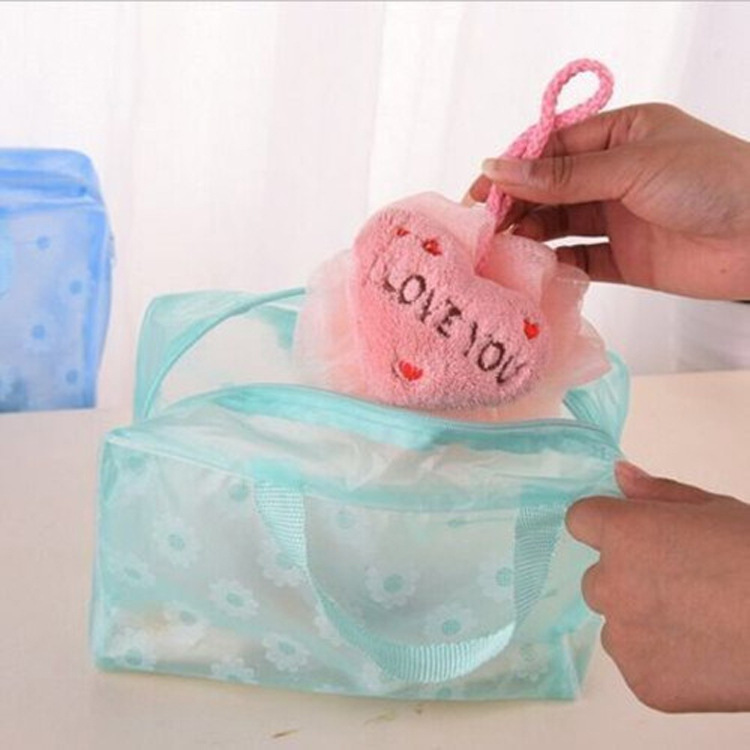 Creative Home Travel Needs Floral Pvc Waterproof Cosmetics Bag Wash and Bath Supplies Storage Bag Wholesale