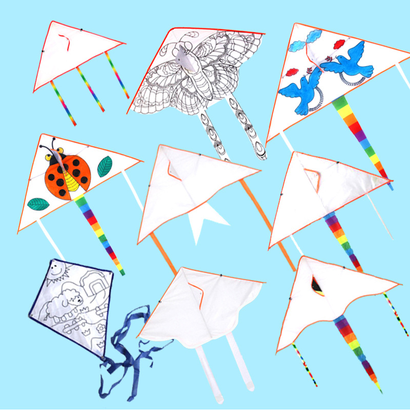 Weifang Kite DIY Blank Kite New Children DIY Painting Kite Filling Handmade Factory Direct Supply