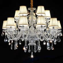 客厅吊灯水晶灯创意欧式蜡烛餐厅卧室书房灯具大气LED家用房间灯