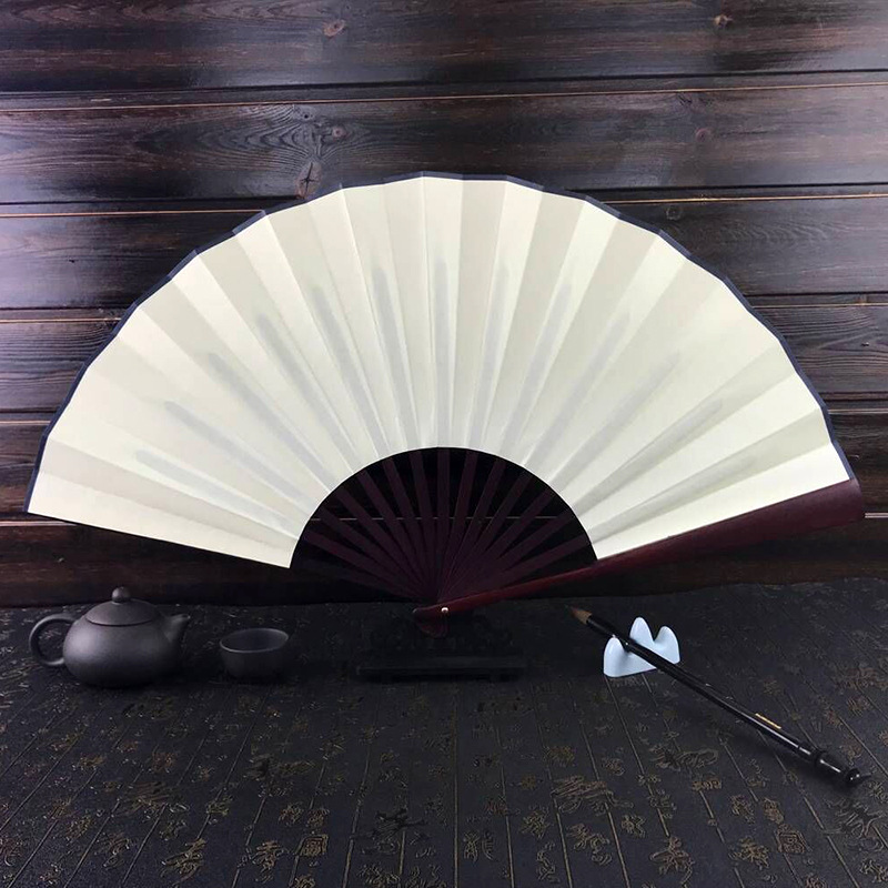 8-Inch 10-Inch Raw Silk Blank Fan Folding Fan Chinese Style for Men and Women Student Drawing Calligraphy and Painting Inscription DIY Fan Wholesale