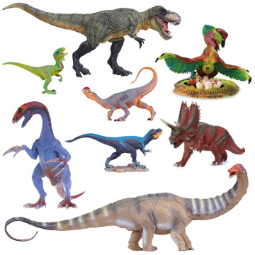 高仿真恐龙模型硬胶实心恐龙世界全套霸王龙三角龙男孩玩具