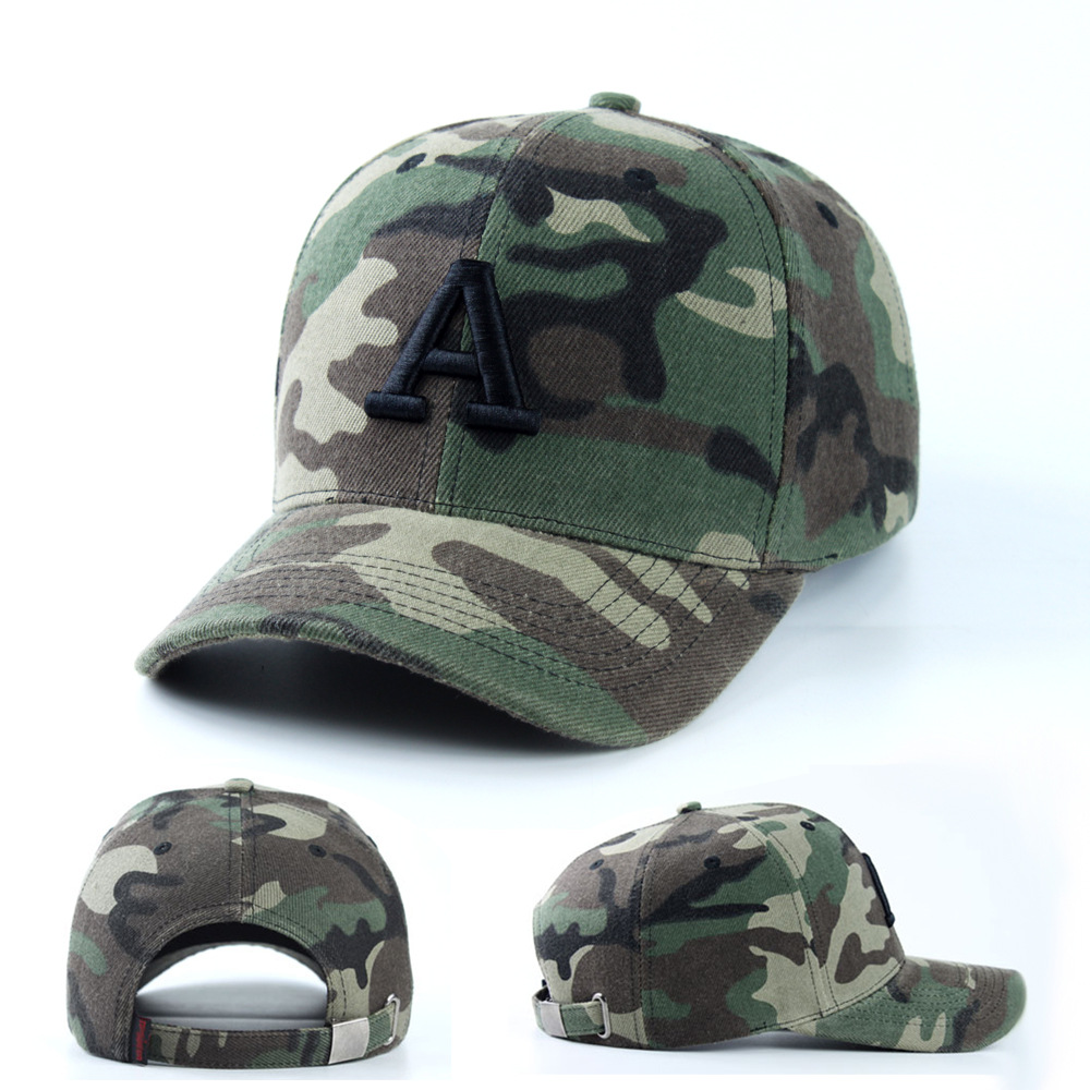 帽子印logo迷彩帽子棒球帽韩版刺绣鸭舌帽学生遮阳帽户外硬顶