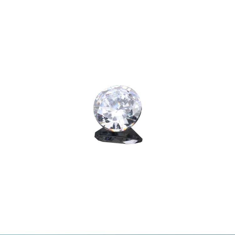 八心八箭小圆形锆石裸石厚边石头,原材料,瑞士机器切割人造宝石