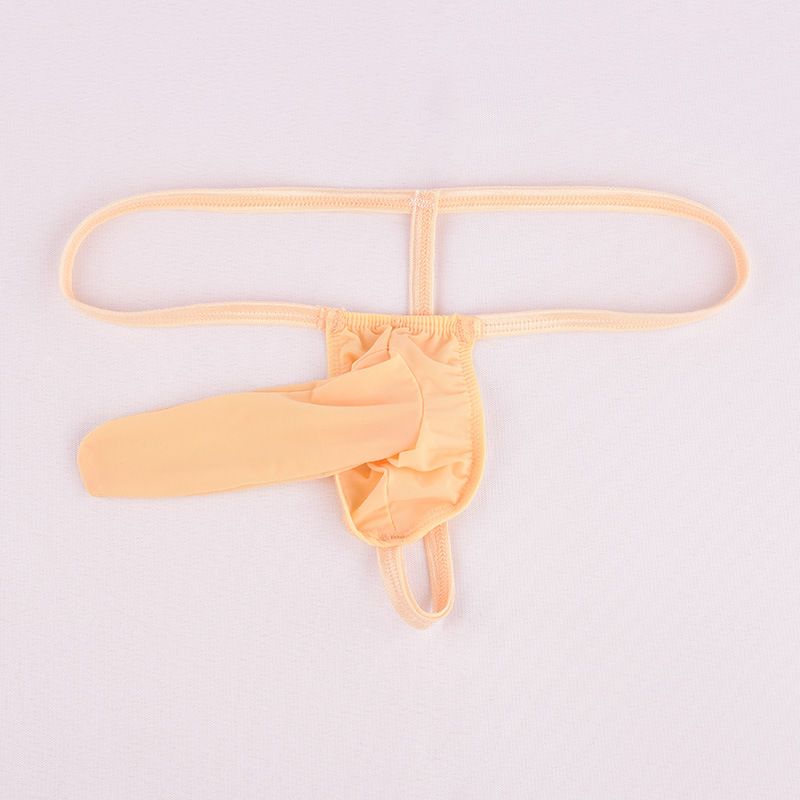 Ye Zimei Aliexpress Sexy Underwear Elephant Pants T-Back Men's Belt Penis Cover Ice Silk T-Shaped Panties Sexy See-through Underwear