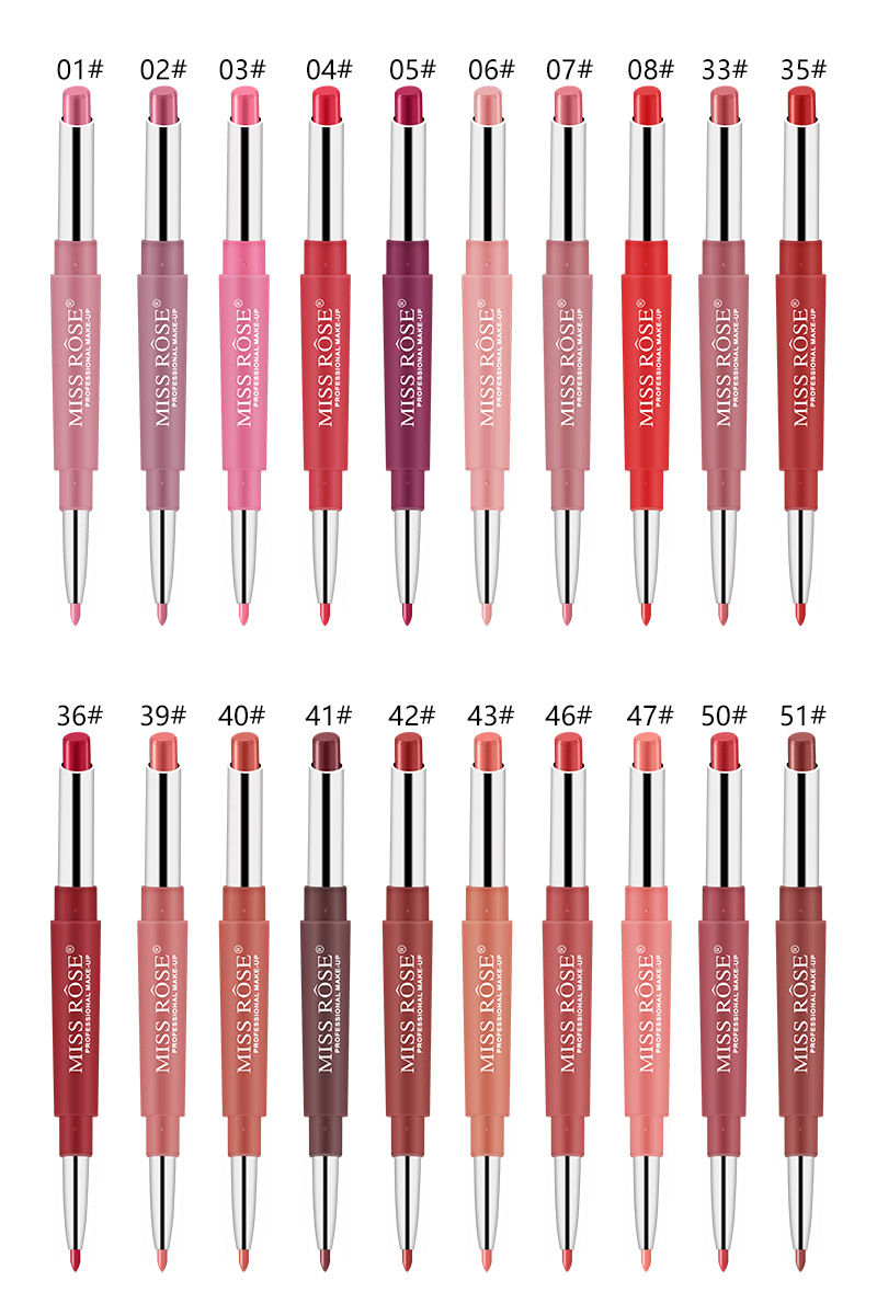 Miss Rose Multi-Functional Lipstick Pen One Head Lipstick Pen One Head Lip Liner Cross-Border Supply