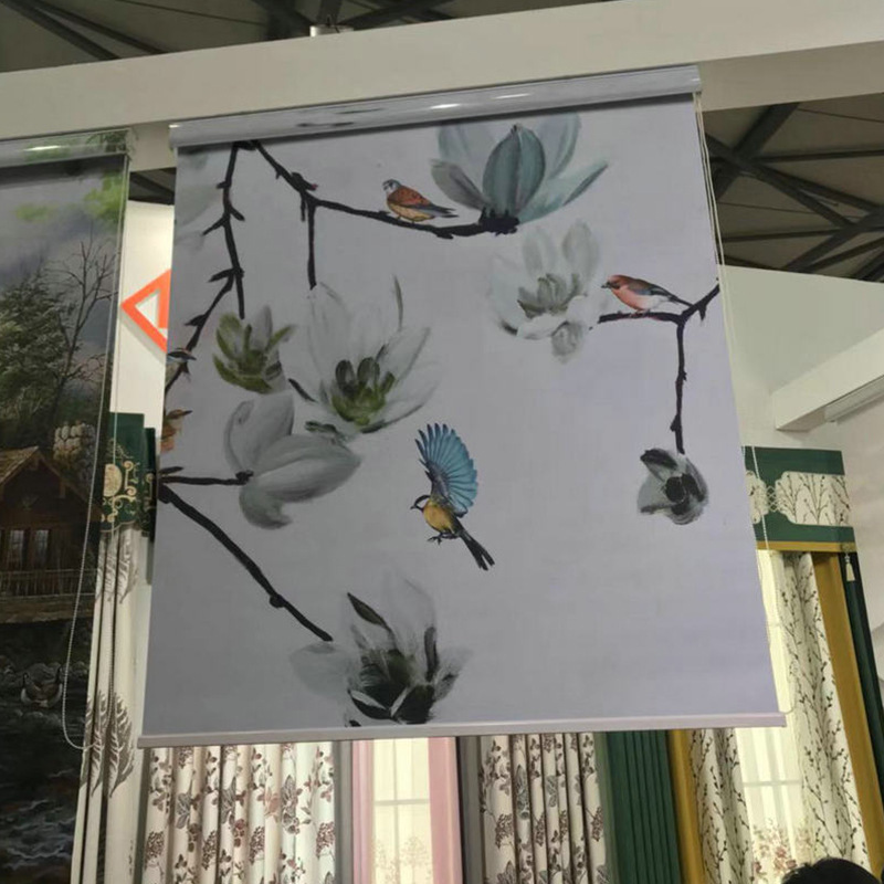 3d打印卷帘 3d打印遮光遮阳卷帘 复古印花门帘窗帘喷绘印花卷帘