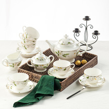 骨瓷咖啡杯碟套装15头香榭丽舍欧式下午茶红茶咖啡具英式茶具陶瓷