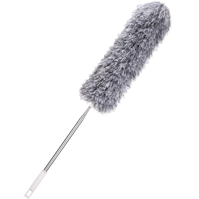 Creative Japanese-Style Cleaning Feather Duster Stainless Steel Handle Washable Dust Brush Household Telescopic Lengthened Dust Remove Brush