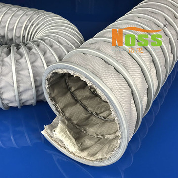 耐900度高温防火通风软管 防火阻燃抗紫外线排气管抗压钢夹高温管