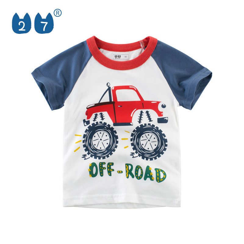 2024 New Children's Clothing Summer Boys' Cartoon Short Sleeve T-shirt Kids Wear Children's Clothing One Piece Dropshipping Ins