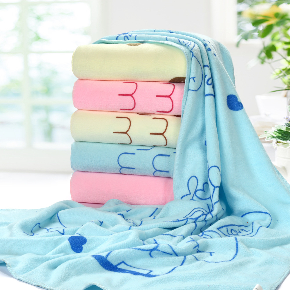 厂家批发微纤维浴巾成人婴儿童浴巾广告礼品毛巾印花浴巾沙滩巾