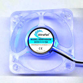 小型直流风扇散热器电风扇带灯5v静音5010透明滚珠散热风扇生产